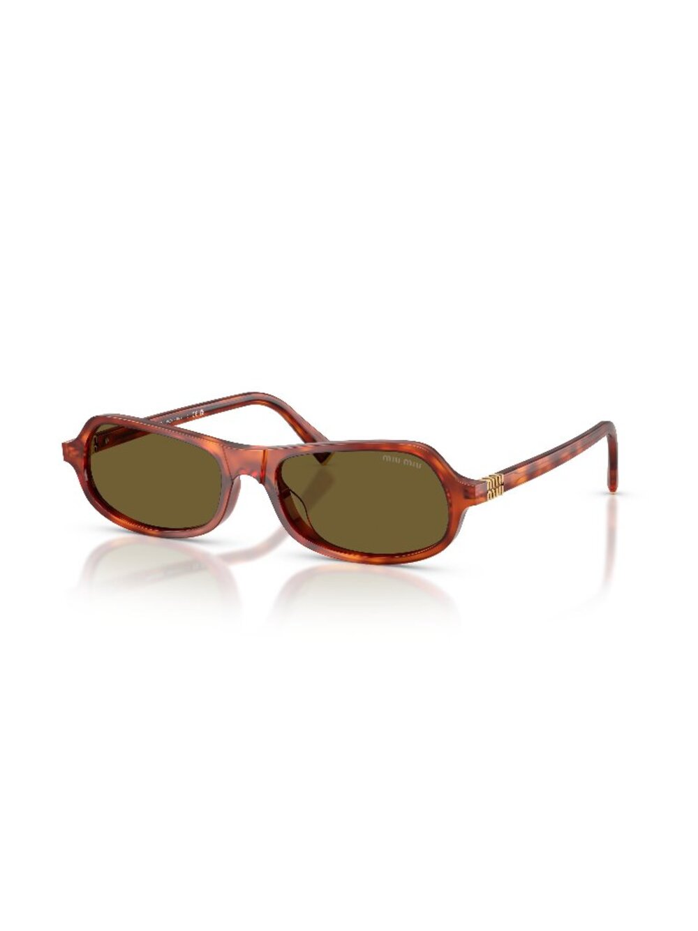 New Miu Miu Women's Sunglasses Brown Lens Acetate Frame MU B10SU 11P09Z 55